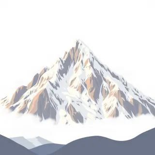 رسم توضيحي لكلمة mountain
