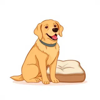 رسم توضيحي لكلمة dog