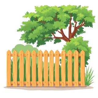 رسم توضيحي لكلمة fence