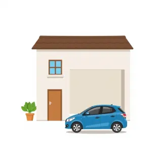 رسم توضيحي لكلمة garage