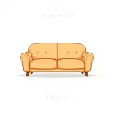 رسم توضيحي لكلمة couch