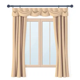 رسم توضيحي لكلمة drapes