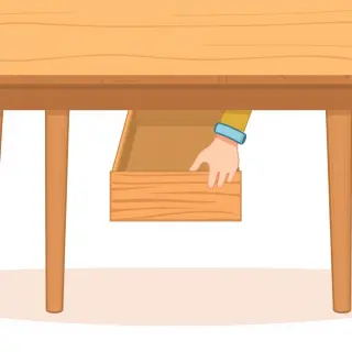 رسم توضيحي لكلمة drawer