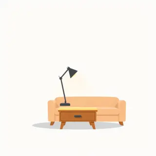 رسم توضيحي لكلمة end table