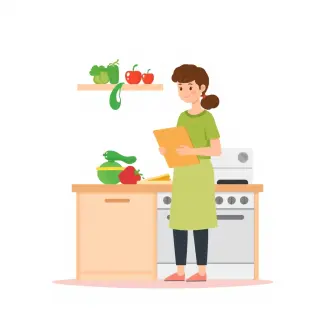 رسم توضيحي لكلمة kitchen