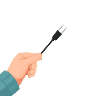 رسم توضيحي لكلمة plug
