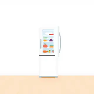 رسم توضيحي لكلمة refrigerator