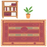 رسم توضيحي لكلمة rug