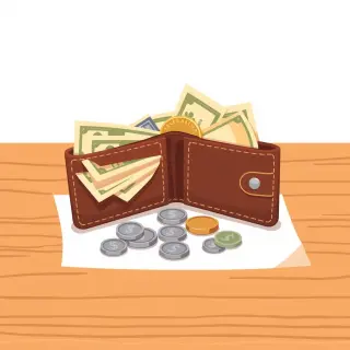 رسم توضيحي لكلمة money