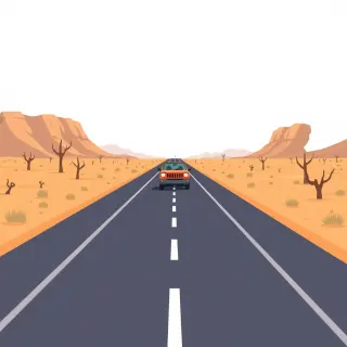 رسم توضيحي لكلمة road