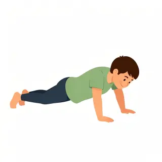 رسم توضيحي لكلمة pushup