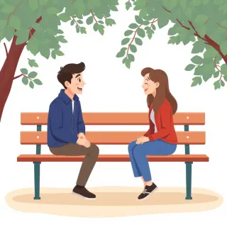 رسم توضيحي لكلمة conversation