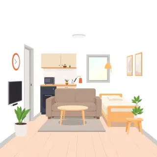 رسم توضيحي لكلمة apartment