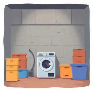 رسم توضيحي لكلمة basement