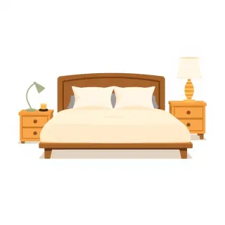 رسم توضيحي لكلمة bedroom