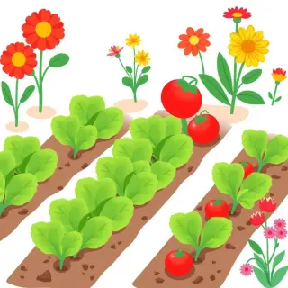 رسم توضيحي لكلمة garden