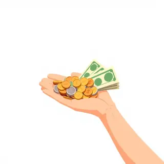 رسم توضيحي لكلمة cash