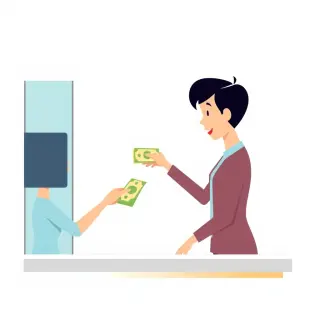 رسم توضيحي لكلمة deposit