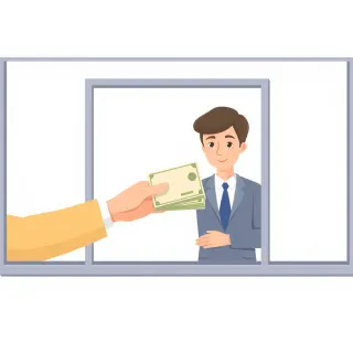 رسم توضيحي لكلمة deposit