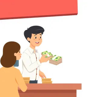 رسم توضيحي لكلمة withdrawal