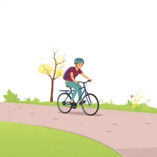 رسم توضيحي لكلمة bicycle