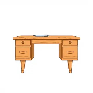 رسم توضيحي لكلمة desk