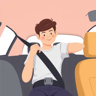 رسم توضيحي لكلمة seat belt