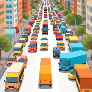 رسم توضيحي لكلمة traffic