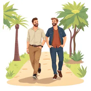 رسم توضيحي لكلمة friendship