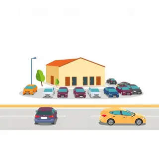 رسم توضيحي لكلمة motel