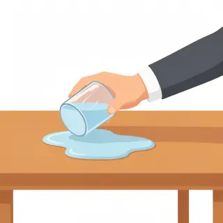 رسم توضيحي لكلمة spill