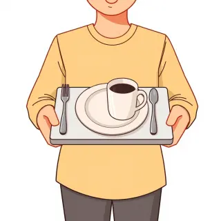 رسم توضيحي لكلمة tray
