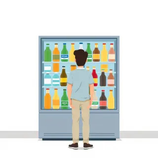رسم توضيحي لكلمة vending machine