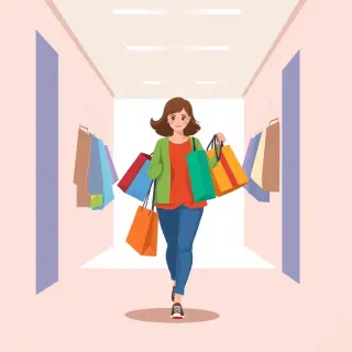 رسم توضيحي لكلمة shop