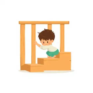 رسم توضيحي لكلمة stairs