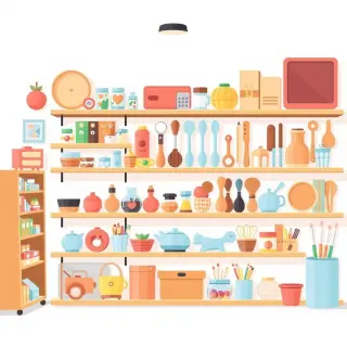 رسم توضيحي لكلمة variety store
