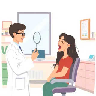 رسم توضيحي لكلمة dentist