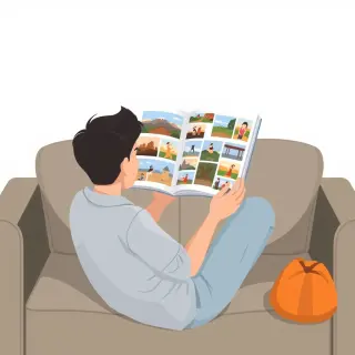 رسم توضيحي لكلمة magazine