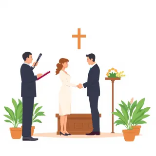 رسم توضيحي لكلمة marry
