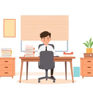 رسم توضيحي لكلمة secretary