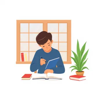 رسم توضيحي لكلمة writer