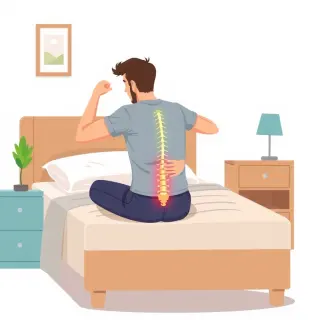 رسم توضيحي لكلمة backache