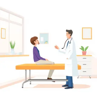 رسم توضيحي لكلمة checkup