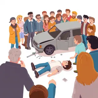 رسم توضيحي لكلمة emergency