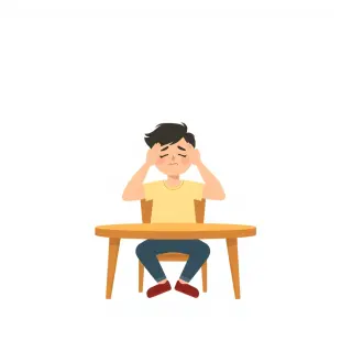 رسم توضيحي لكلمة headache
