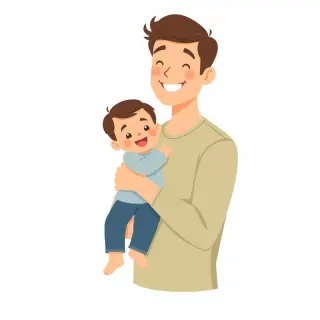 رسم توضيحي لكلمة dad
