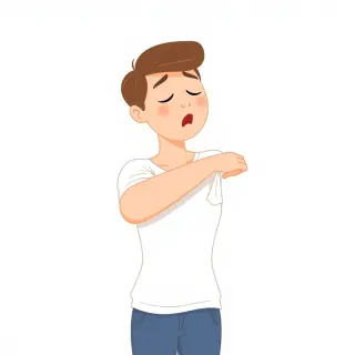 رسم توضيحي لكلمة sneeze