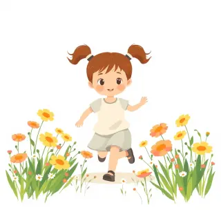 رسم توضيحي لكلمة girl