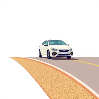 رسم توضيحي لكلمة pull over