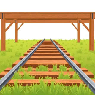 رسم توضيحي لكلمة railroad